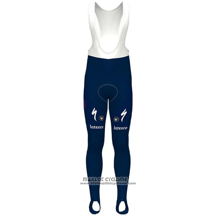 2021 Maillot Cyclisme Deceuninck Quick Step Bleu Manches Longues et Cuissard